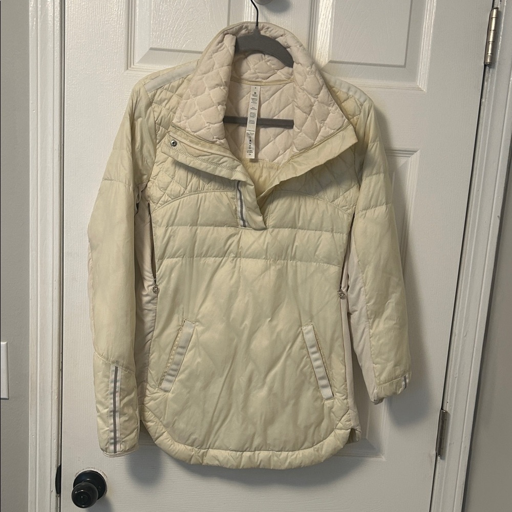 Lululemon Athletica Cream Puffer Jacket